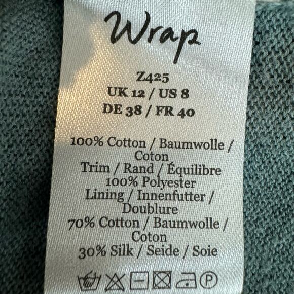 Wrap Designed in London Sequined Sweater Silk Cotton 8 Womens - Picture 8 of 9